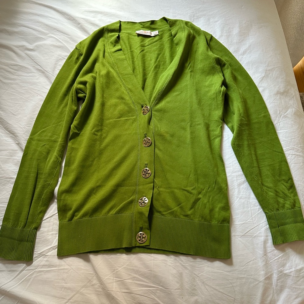 Tory Burch Green Cardigan